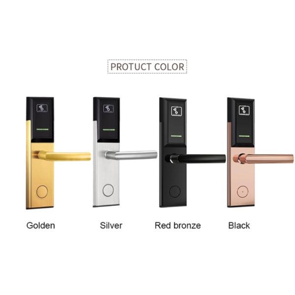 Stainless Steel Case Hotel Door Locks , Magnetic Key Card Locks For Hotel Access System