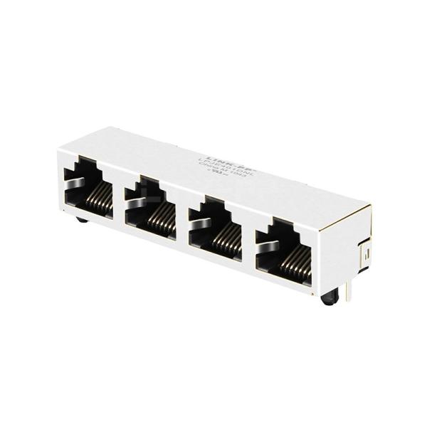 LPJE401DNL Tab Up Without LED 1X4 Port RJ45 Connectors Without Integrated