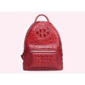 Custom logo crocodile skin bag backpack for ladies