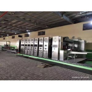 Voltage 380 Automatic Carton Box Making Machine with Flexo Die Cutter / Printing