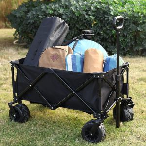 Collapsible Folding Utility Cart Wagon Ideal for Beach Trips and Outdoor