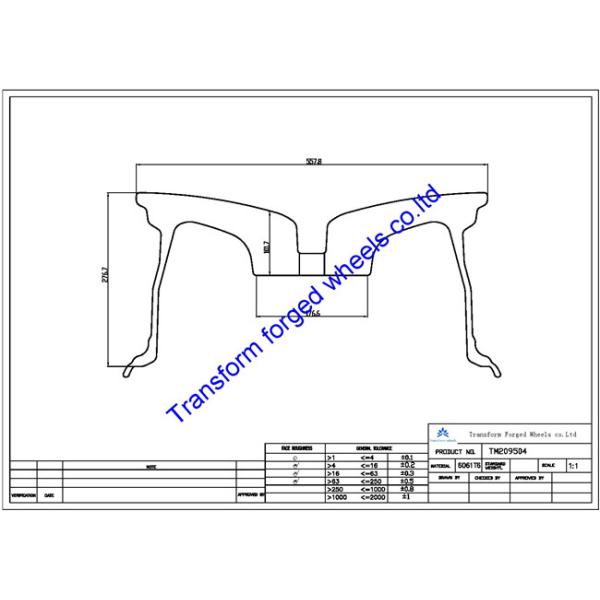 TM209504 20X9.5 inches forged wheels monoblock wheels blanks Dimple style barrel and rims