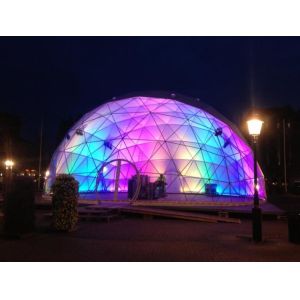 White PVC Tarpaulin Event Dome Tent With Panoramic Windows