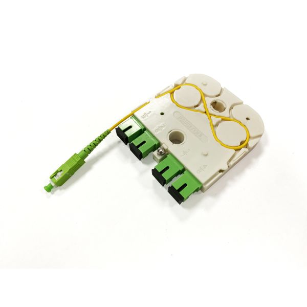 New FTTH Fiber Optic 1x4 SC APC Mini Cassette Direct Input Exclusive Design LGX PLC Splitter for Russia