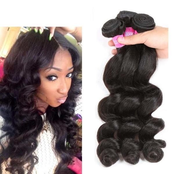 Buy Grade 7A Virgin Peruvian Human Hair Weave Peruvian Loose Wave Color 1B at wholesale prices