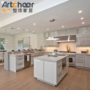 Antique Luxury Solid Wood Kitchen Cabinets In Modern Style U Shaped Kitchen