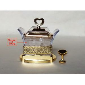 P4-Arabia Exquisite Imitation metal base Louhua Lily Sugar bowl