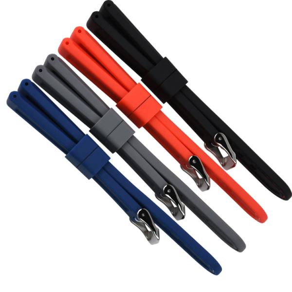 30mm Classic Stitch Mens Rubber Watch Bands 22mm Silicone Watch Band Quick Release