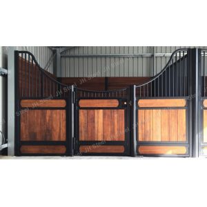 12ft X 12ft Bamboo Wooden Luxury Horse Stables Swing Door Design
