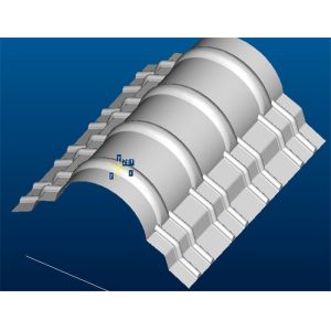 Metal Roof Cutting Ridge Cap Roll Forming Machine With PLC Control