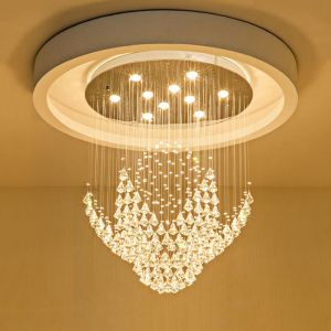 Round design large crystal chandelier modern lighting Diamond Chandelier(WH-NC