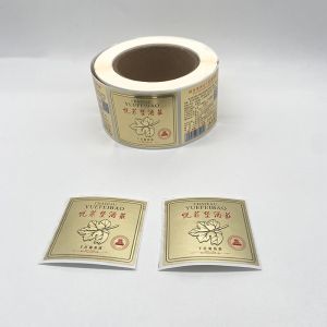 Gold Foil Wine Bottle Sticker Label Waterproof Adhesive Pantone