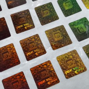 3D Dynamic Holographic Security Stickers Bronzing Laser Holographic Logo Sticker