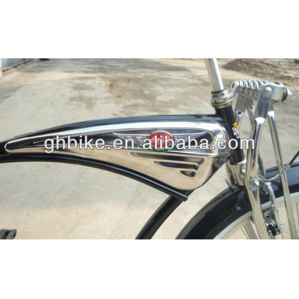 26 Inch CP Chrome Frame Spring Fork Beach Cruiser Bicycle with Steel Fork Material