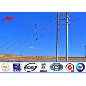 Quality 12m 800Dan Galvanised Steel Poles Transmission Line Poles With Stepped Bolt for sale