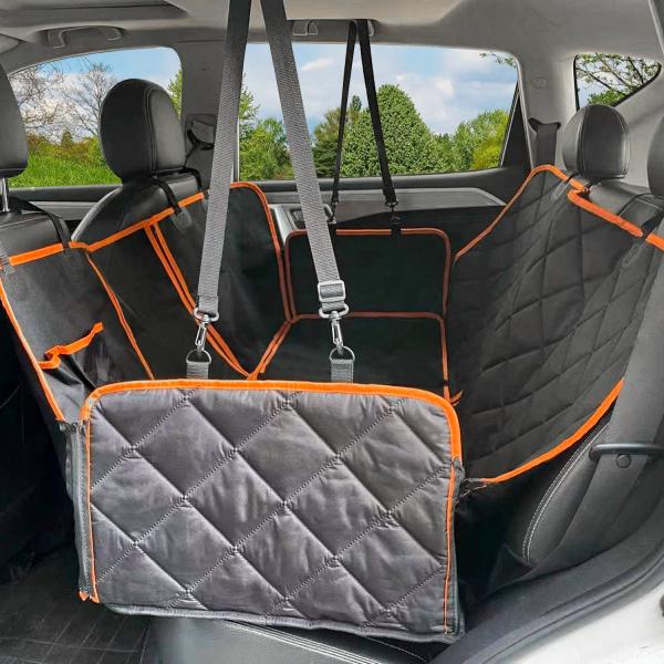 Dog Car Seat Cover for Back Seat, 4-in-1 Waterproof Pet Dog Seat Cover for SUV