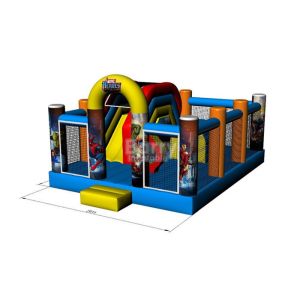 Customized 0.5mm PVC Inflatable Bounce House With Slide Combo