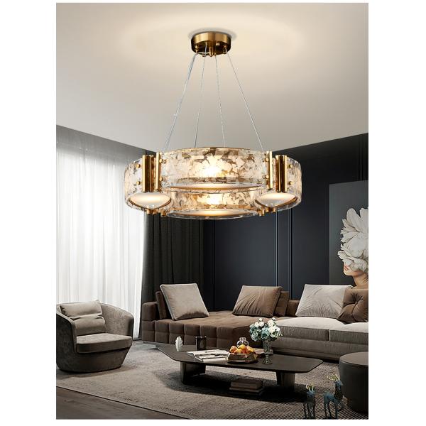 Modern living room home decor kitchen round glass hanging lamp nordic chandelier lighting(WH-MI-316)