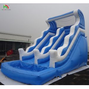 Cheap commercial double splash dual lane inflatable water slide for sale