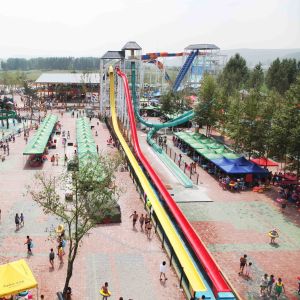 Oragne High Speed Slide Custom Water Slides Common Aqua Park Facility