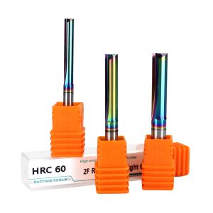 China YingBa High Quality Coated PCB Milling Cutter Solid Carbide Flat Bottom Corn Teeth End Mill Wood Cutting Tools Cnc Router Bits on sale