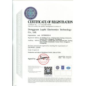 Dongguan Luphi Electronics Technology Co., Ltd. Certifications