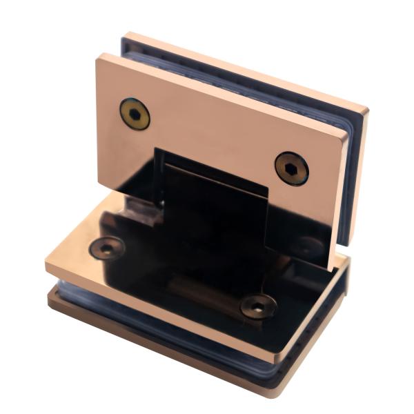 Hotel Bathroom Hinge 90 Degree Curved Surface Shower Door Hinge in Stainless Steel