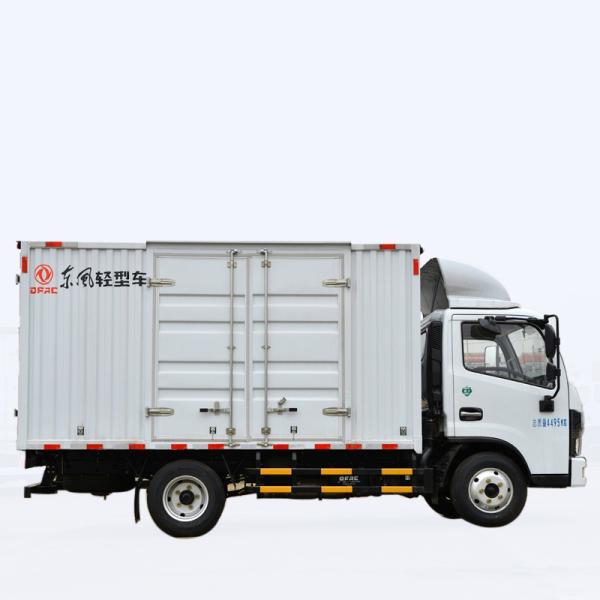 Dongfeng 5 Tons Cargo Van Truck Commercial Vehicles With 4 Cylinder Single Row Seats