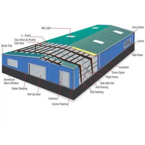 Customization Commercial Steel Structure Warehouse Q235 Steel Portal Frame