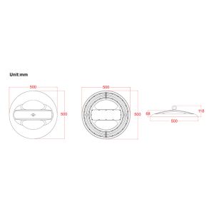 High Power Led High Bay Lamps With 240watt Light Source 3030 for lumileds