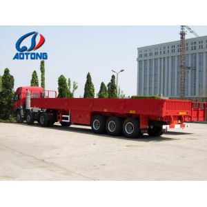 3 Axles 40t Bulk Cargo Semi Trailer with Side Wall As Per Client's Specification