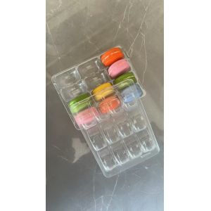 12 Pallet Plastic Packaging Macaron Transparent Box Packaging Macaron Tray