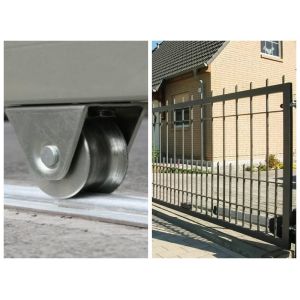 Pulley smoothly gold silvery industrial sliding gate wheel hardware kits