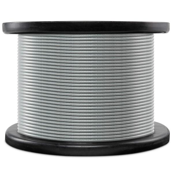 Buy Steel Plastic Grade 7x7 3/32" x 3/16" PVC Coated Galvanized Wire Rope for Clothesline at wholesale prices