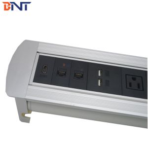 110V US power hand overturn conference table socket box with receptacle outlet