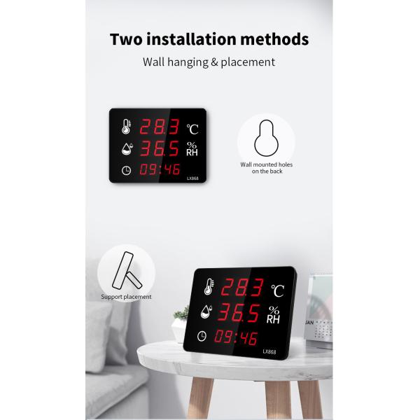 Electronic Temperature and Humidity Meter Household Indoor Industrial High-precision Display Wall Mounted Outdoor Thermometer