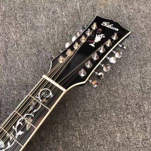 Custom 12 strings Blue color G200 classic acoustic guitar, Solid Sprue top