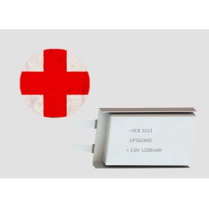 Li-MnO2 3V CP502440 1200mAh Lithium Pouch Cell