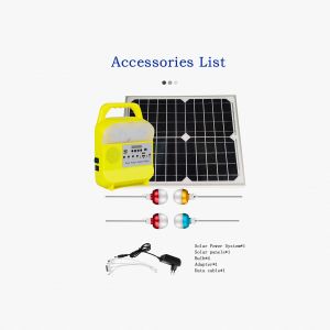 Home Mobile Charging LED Solar Lamp Kit 25W Solar Panel System