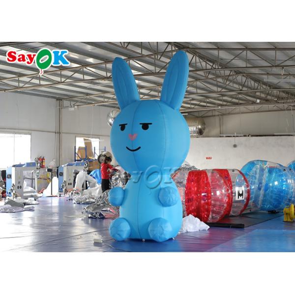 3m Inflatable Cartoon Characters Jumbo Blow Up Blue Bunny