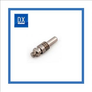 Ra0.4 CNC Machining Titanium Parts , Gr5 Titanium Shaft Round Head With Thread