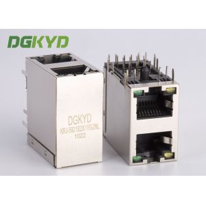 Cat 3 Stack RJ45 2 X 1 Dual Port Rj45 jack Network Rj45 Connectors