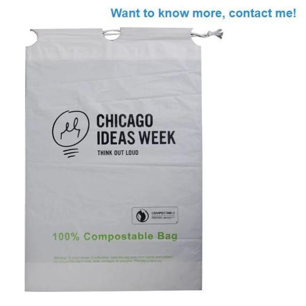 Buy biodegradable compostable eco friendly orn starch dry cleaning laundry bag, biodegradable plastic drawstring laundry bag at wholesale prices