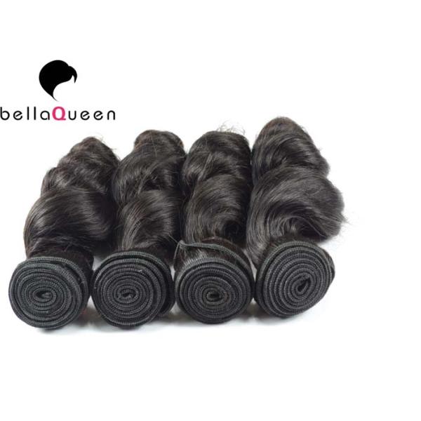 Indian 6A Remy Hair Natural Black Loose Wave Human Hair Weaving Without Chemical
