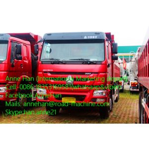 60T 8 X 4 Heavy Duty Dump Truck With 30Cubic bucket and Front lifting of HOWO7
