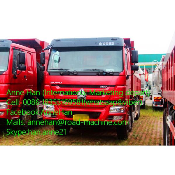 60T 8 X 4 Heavy Duty Dump Truck With 30Cubic bucket and Front lifting of HOWO7