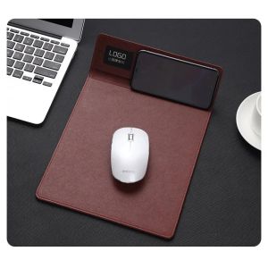 Custom Logo Pu Leather Multifunctional Rgb Mouse Pad Fast Wireless Charging