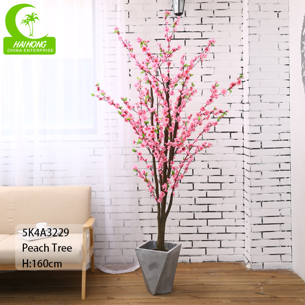 Manufacture Direct Sale Indoor Artificial Peach Blossom Trees Artificial Tree