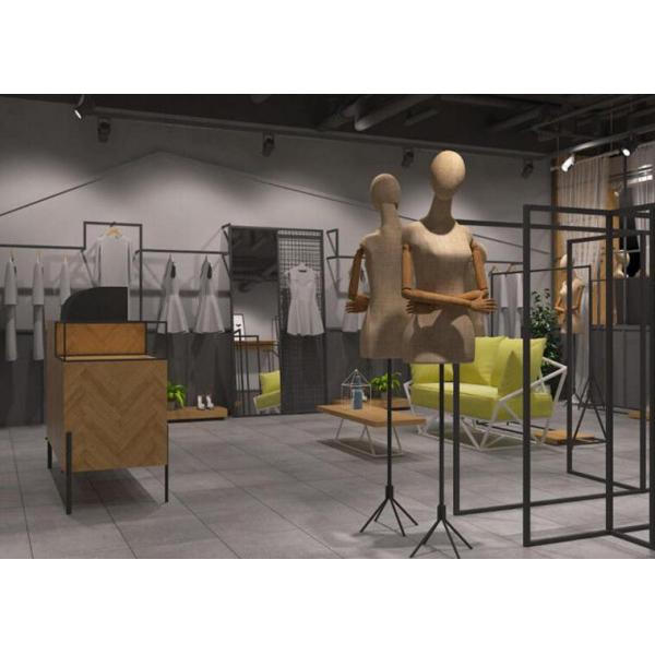 Nice Looking Clothing Display Rack / Store Fixtures And Displays Custom Color