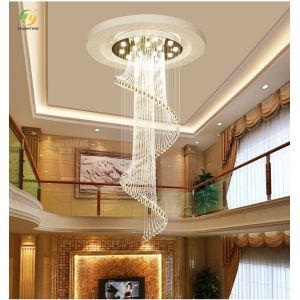 Transparent Light Luxury Duplex Staircase Living Room Hotel Lobby Project Villa